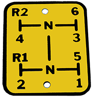 UW81506   Shift Pattern Plate---Replaces KA908A1